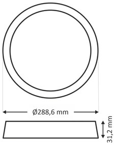Plafoniera LED ROUND LED/24W/230V 4000K diametro 28,8 cm nero
