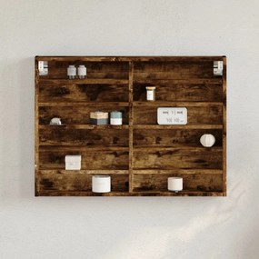Armadietto Vetrina Rovere Fumo 80x8,5x58 Cm Legno Multistrato /