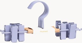 Set di 5 appendiabiti per bambini fatti a mano Lilac