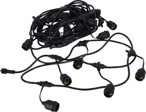 Catena decorativa LED per esterni 30xE27/1W/230V 16,44 m IP44 nera