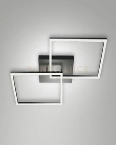 Bard  plafoniera antracite nw  l.65x65cm a led 4000k - 52w - 5400 l...
