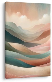 Quadro su tela – Paesaggio ondulato in pastello