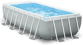 Intex - 26792NP – Piscina Fuori Terra Prisma Frame Rettangolare, Pompa Filtro 3785 L/h, Scaletta, Telo Base e Copertura, 10874 l, Acciaio e pvc,