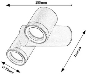 Rabalux 77111 - Applique da esterno ENOL 2xGU10/35W/230V IP44