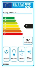 Cappa Classica Balay 3BF277EX 70 cm 730 m3/h 252 W