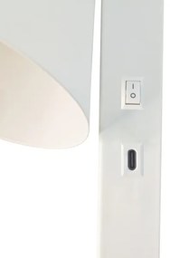 Nordlux - Lampada da parete con USB WILMER 1xE14/40W/230V bianca