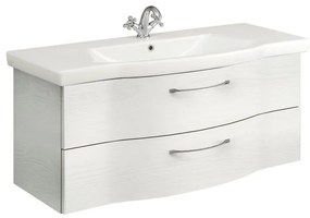 Mobile da bagno sotto lavabo rovere bianco L 115 cm, lavabo non incluso