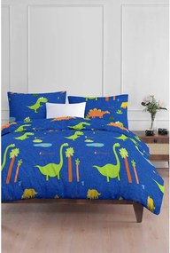 Set copripiumino e federa da bambini blu per letto singolo 140x200 cm Dinolar – Mijolnir