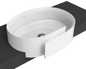 Ceramica Flaminia Roll lavabo a semincasso 56 cm in ceramica bianco lucido