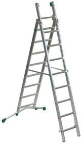 Scala a sfilo FACAL Super Prima 2 rampe in alluminio 2 x 9 gradini portata massima 150 kg EN 131 per lavori fino a 5.7 m