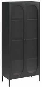 Vetrina in metallo nero 80x186x40 cm Luna - Støraa