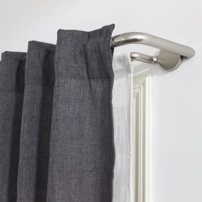 Kit bastone per tenda estensibile da 200 a 360 cm Sombrio in acciaio sabbiato grigio argento opaco Ø 19 mm INSPIRE