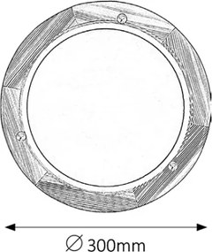 Brilagi - Plafoniera ORBIS 1xE27/60W/230V Ø 30 cm in pino