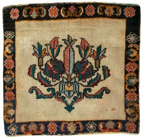 Shiraz Tappeto 60x60 Rosso (Iran) Annodato A Mano