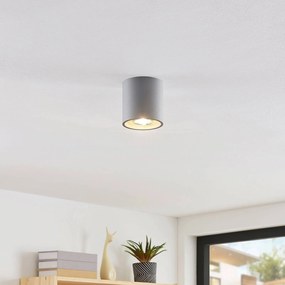 Lindby Parvin downlight alluminio rotondo grigio