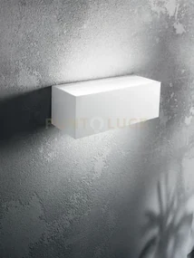 Step applique 2 luci alluminio colore bianco interni e esterni att...