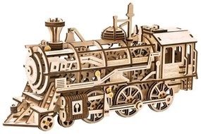 RoboTime - 3D puzzle meccanico in legno Locomotiva a vapore