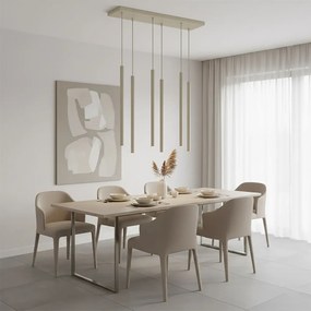 Lampadario a Sospensione in Acciaio SELTER 6 Mokka 6xG9