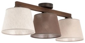 Brilagi - Lampadario a montaggio superficiale LATTE SABIA 3xE27/15W/230V pino/mix