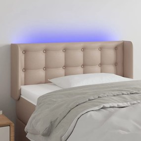 Testiera Cappuccino A Led 93x16x78/88 Cm İn Similpelle /