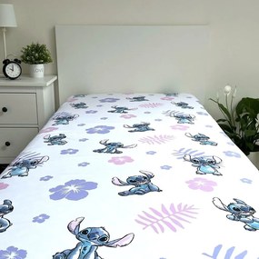 Lenzuolo con angoli per bambini in cotone per letto singolo 90x200 cm Lilo and Stitch – Jerry Fabrics