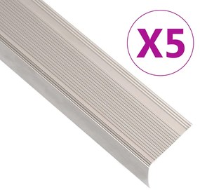 Profili A L Per Gradini 5 Pz İn Alluminio 90 Cm Champagne /
