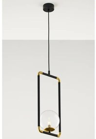 Jupiter 2023 - Lampadario a sospensione con filo ZAFRA 1xG9/10W/230V nero/oro/limpido