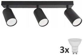 Faretto LED ANGIE 3xGU10/6W/230V nero