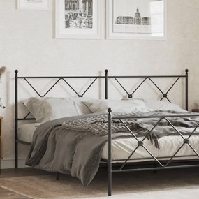 Testiera İn Metallo Nero 180 Cm /