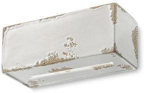 Applique Vintage Vague Vintage Ferro E Ceramica Bianco 1 Luce R7S