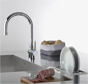 Miscelatore Lavello canna orientabile con Doccetta Estraibile Paffoni Serie Stick Cromato SK185CR