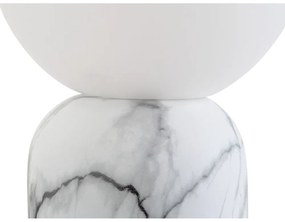 Lampada da tavolo bianca con decoro in marmo, altezza 32 cm Gala - Leitmotiv