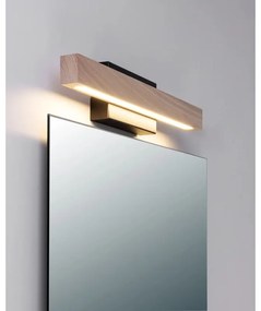 Applique LED scandinavo Applique LED scandinavo Dora nero nero IP44, luce bianco caldo dimmerabile 490 lumen,