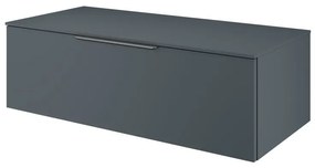 Mobile da bagno sotto lavabo Neo grigio / argento laccato lucido L 105 x H 33 x P 48 cm 1 cassetto, lavabo non incluso