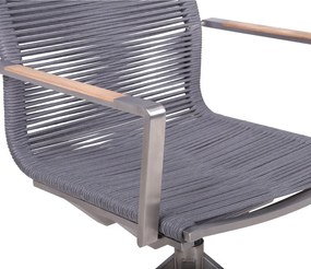 Sedia da giardino in metallo grigio Rubiera - Garden Pleasure