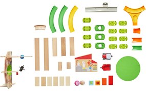 Pista per biglie Kullerbü – Pista da gioco sonora Fattoria - 48 pz