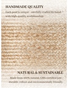 Poggiapiedi di colore naturale Jutta Gold – Hanse Home