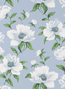 Manuel Canovas Carta da parati Bianca - Celeste