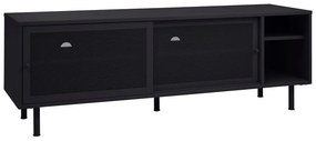 Mobile TV nero in metallo 160x55x45 cm Veep – Unique Furniture