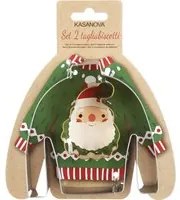 Set 2 formine tagliabiscotti Babbo Natale e maglione