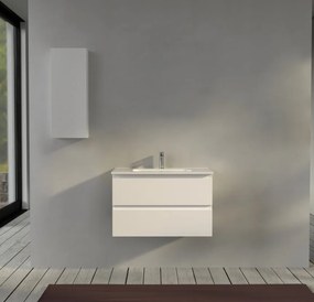 Mobile da bagno sospeso 80 cm Bianco opaco - Sofia