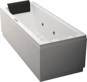 Vasca idromassaggio rettangolare Amea,bianco ,180x 80 cm, 18 bocchette,
