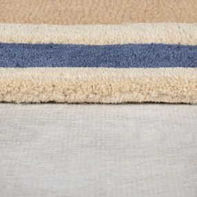 Passatoia in lana blu-arancio tessuta a mano 60x230 cm Retro Blocks - Flair Rugs