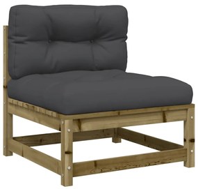 Set divani da giardino 7pz con cuscini legno impregnato di pino