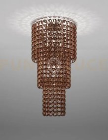 Giogali lampadadario a soffitto ca3 cristallo rame e cromo lucido 7...