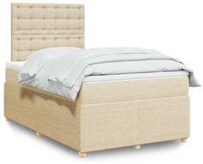 Giroletto A Molle Con Materasso Crema 120x200 Cm İn Tessuto /