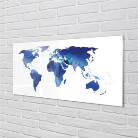 Quadro acrilico Mappa blu 100x50 cm