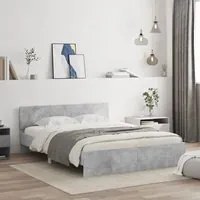 Giroletto con Testiera Grigio Cemento 150x200 cm 3207479