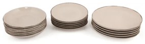 Set da tavola 18 pezzi beige/porcellana