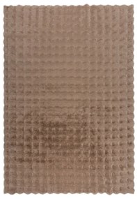 Tappeto in pelliccia sintetica marrone 80x150 cm Waffle Faux Fur - Flair Rugs
